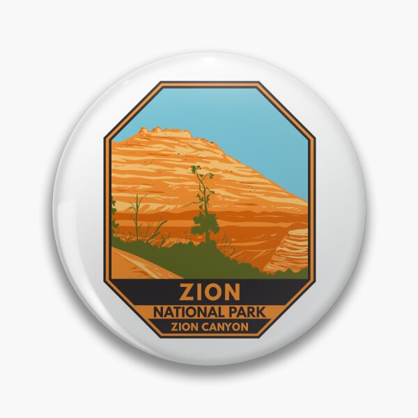 Artikelvorschau, Zion-Nationalpark, Utah, Zion-Canyon-Emblem entworfen und verkauft von KrisSidDesigns.