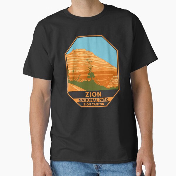 Vista previa del artículo con la obra «Emblema del Cañón Zion, Utah, Parque Nacional Zion», diseñado y vendido por KrisSidDesigns.