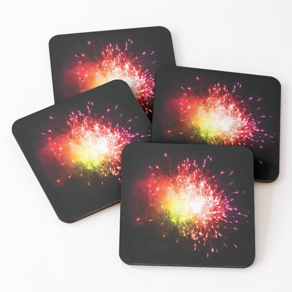 Item preview, Fire works Colorful Vector Design Graphic on black background28 designed and sold by AnadAA.