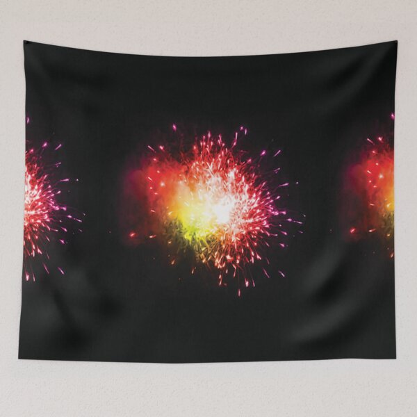 Item preview, Fire works Colorful Vector Design Graphic on black background28 designed and sold by AnadAA.
