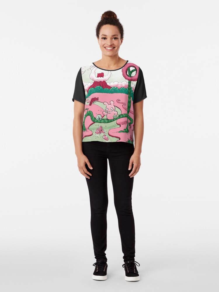 Alternate view of Tobias and Jube and Fish Chiffon Top