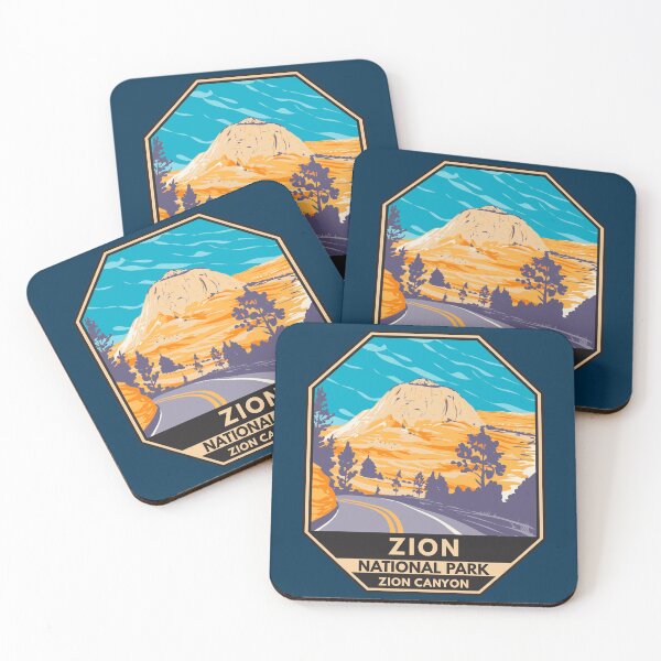 Item preview, Zion National Park Utah Zion Canyon Road Emblem designed and sold by KrisSidDesigns.