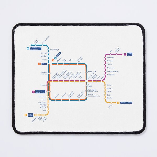 Item preview, Brussels Metro Map design designed and sold by TransportFans.
