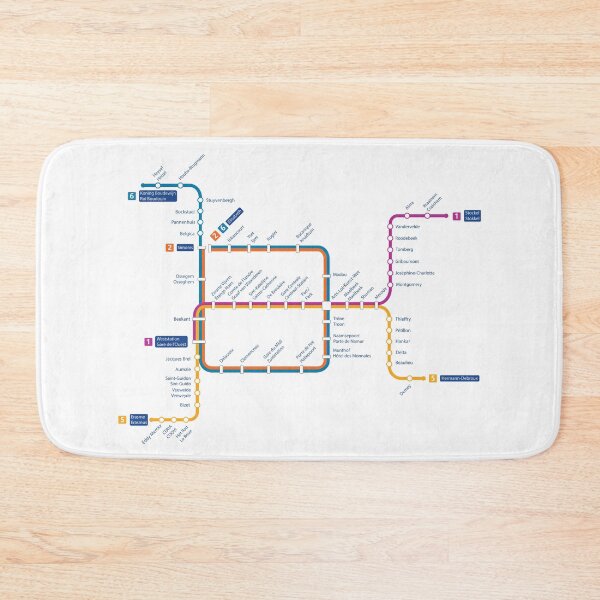 Item preview, Brussels Metro Map design designed and sold by TransportFans.