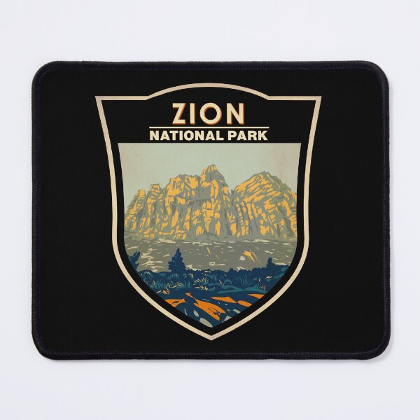 Item preview, Zion National Park Utah Zion Canyon Vintage Emblem designed and sold by KrisSidDesigns.