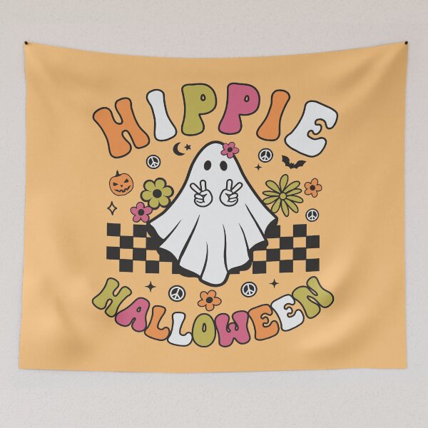 Item preview, Hippie Halloween - Halloween Ghost Pun designed and sold by DebbisPalette.