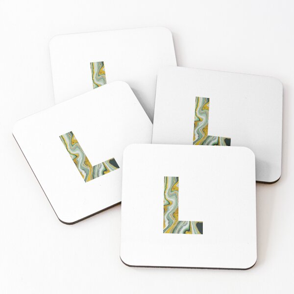 Item preview, The Letter L Green Marble Font designed and sold by smiledeer78.