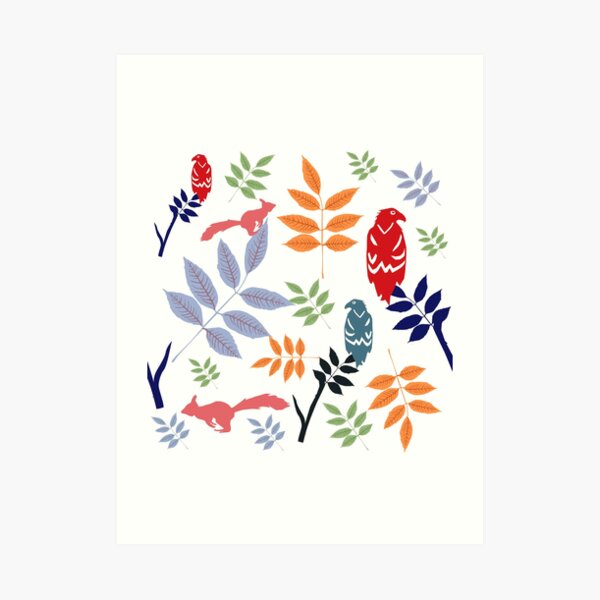 Yggdrasil folk art Art Print