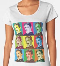 Nikola Tesla Pop Art Women's Premium T-Shirt