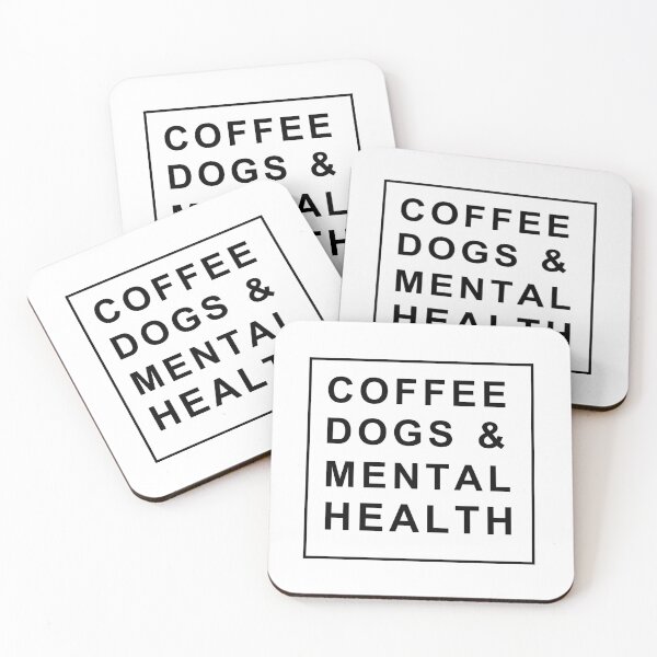 Item preview, Coffee dogs and mental health,motivational quotes for dog owners,and coffee lovers designed and sold by randomdogshirt.