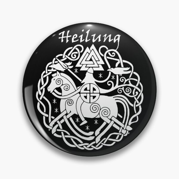 Artikelvorschau, Heilungspferd Wikinger Krieger Mythologie Weiß entworfen und verkauft von juanistephens.