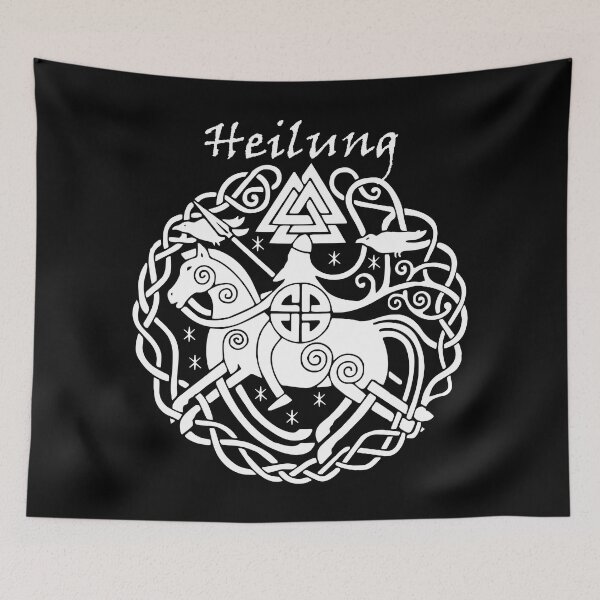 Item preview, Heilung Horse Viking Warrior Mythology White designed and sold by juanistephens.