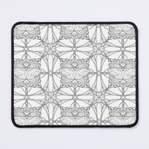 Item preview, Deaths head hawk moth repeating design mandala. designed and sold by Violets-Designs.