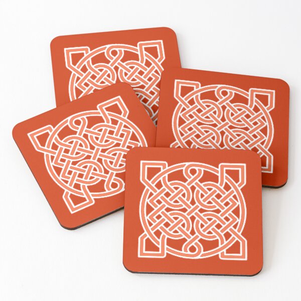 Item preview, Celtic Sailor's Knot, Mandarin Orange and White  designed and sold by Marymarice.