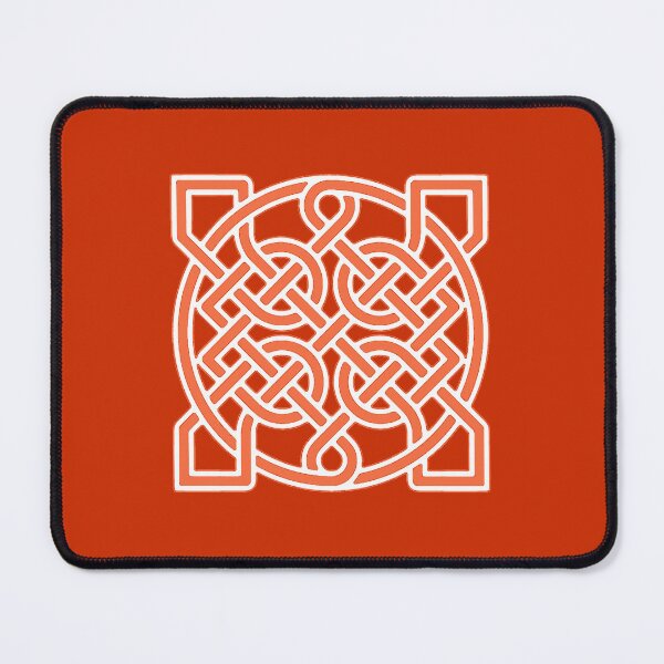 Item preview, Celtic Sailor's Knot, Mandarin Orange and White designed and sold by Marymarice.