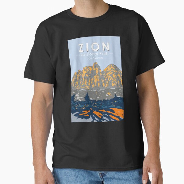 Vista previa del artículo con la obra «Parque Nacional Zion Utah Zion Canyon Vintage», diseñado y vendido por KrisSidDesigns.