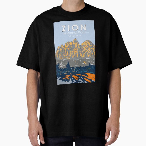 Vista previa del artículo con la obra «Parque Nacional Zion Utah Zion Canyon Vintage», diseñado y vendido por KrisSidDesigns.