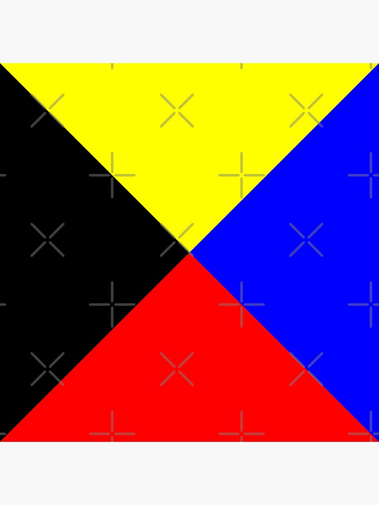 "Z Nautical Flag" Sticker for Sale by CatherineCameo Redbubble