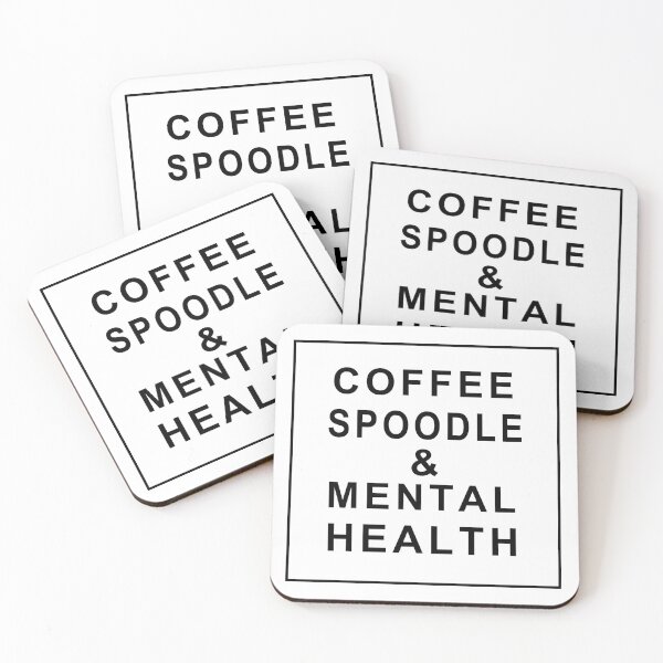Item preview, Coffee spoodle and mental health,motivational quotes for dog owners,and coffee lovers designed and sold by randomdogshirt.