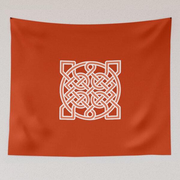 Item preview, Celtic Sailor's Knot, Mandarin Orange and White  designed and sold by Marymarice.