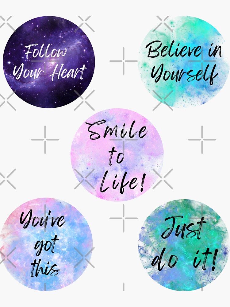 Inspiring Space Stickers 5-in-1 Inspirational Quote Stickers Encouraging Stickers  Motivational Encouragement Stickers for Book Phone Car Bike Scrapbook  Sticker for Sale by Uaryan