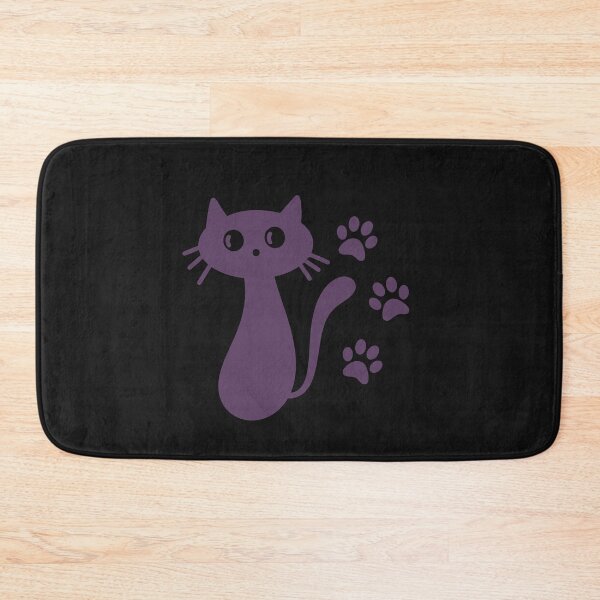 Item preview, Cute Purple Silhouette Cat designed and sold by HappyLifeCreate.