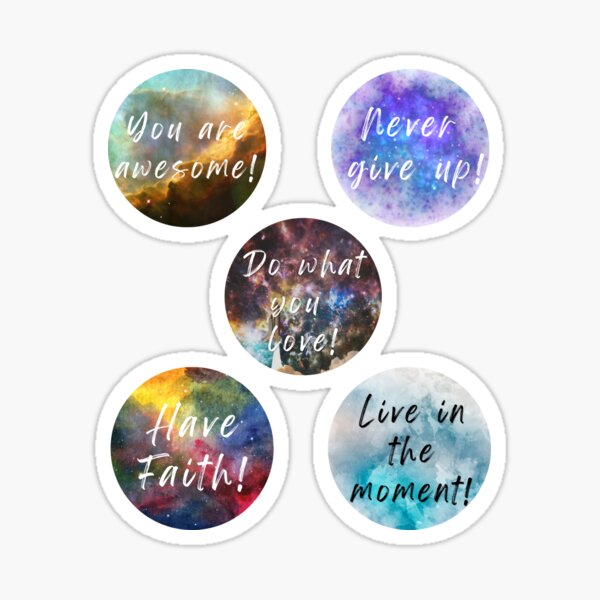 Inspiring Space Stickers 5-in-1 Inspirational Quote Stickers Encouraging  Stickers Motivational Encouragement Stickers for Book Phone Car Bike  Scrapbook Sticker for Sale by Uaryan