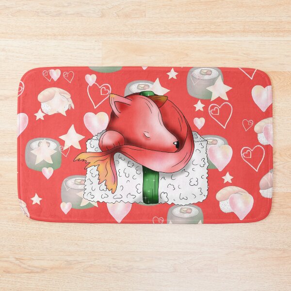 Artikelvorschau, Sushi dog cute pink fox nigiri entworfen und verkauft von CuisineCat.