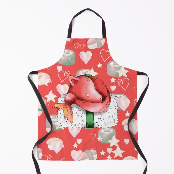 Artikelvorschau, Sushi dog cute pink fox nigiri  entworfen und verkauft von CuisineCat.