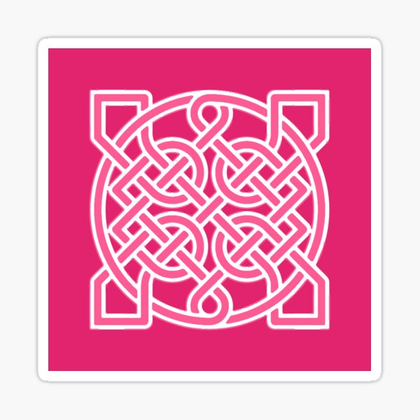 Item preview, Celtic Sailor's Knot, Fuchsia Pink and White  designed and sold by Marymarice.