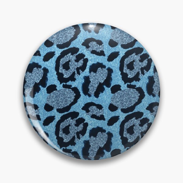 Item preview, Blue Glitter Leopard Print Pattern designed and sold by HappyLifeCreate.