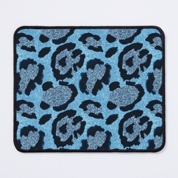 Item preview, Blue Glitter Leopard Print Pattern designed and sold by HappyLifeCreate.