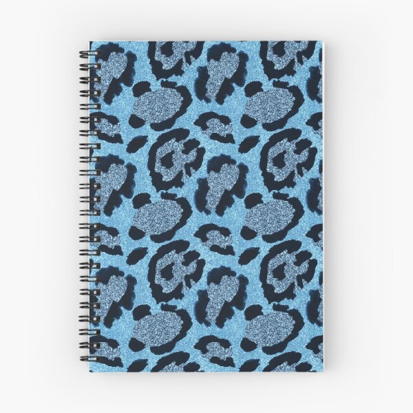 Item preview, Blue Glitter Leopard Print Pattern designed and sold by HappyLifeCreate.