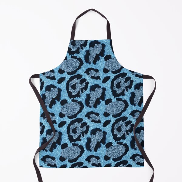 Item preview, Blue Glitter Leopard Print Pattern designed and sold by HappyLifeCreate.