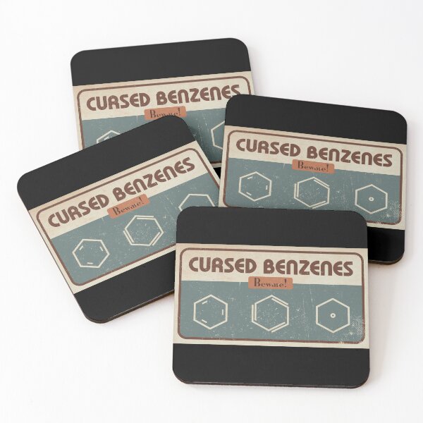 Item preview, Cursed Benzenes (With Border) designed and sold by Hydroxyl Design.