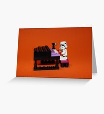 Stormtrooper plays piano Greeting Card