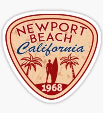 NEWPORT BEACH California Surfer Surfing Surfboard Ocean Beach Vacation Sticker