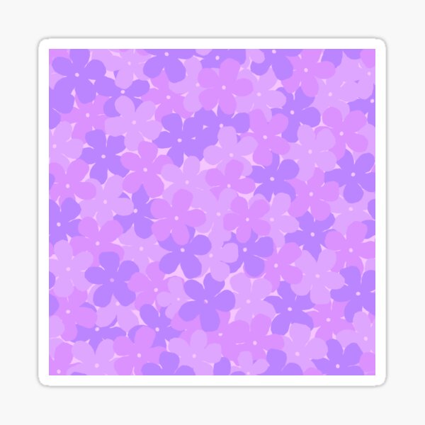 "Daisy World Purple Edition" Sticker for Sale by UndineArt Redbubble