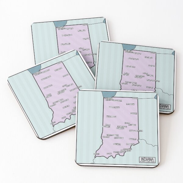 Item preview, Indiana National and State Parks Map designed and sold by FinlayMcNevin.