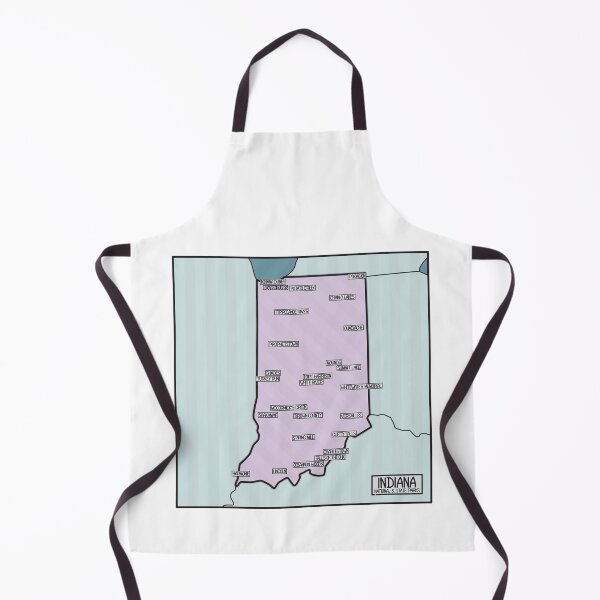 Item preview, Indiana National and State Parks Map designed and sold by FinlayMcNevin.