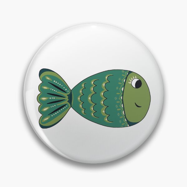 Item preview, Green Fish Clip Art Doodle designed and sold by Missing In Art.