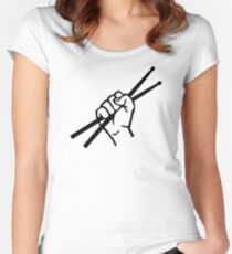 Drummer drumsticks Women's Fitted Scoop T-Shirt