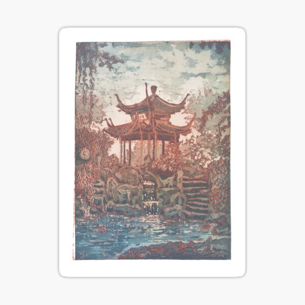 Item preview, japanese scenery, an aquatint etching  designed and sold by julmunne.