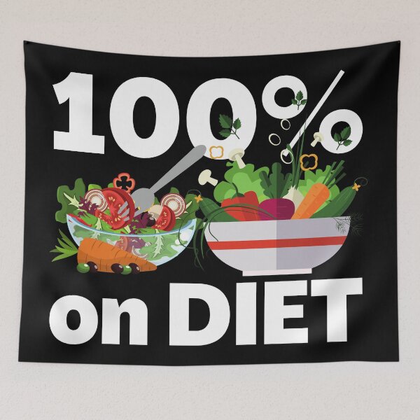 Item preview, 100% ON DIET designed and sold by InsaneCorner.