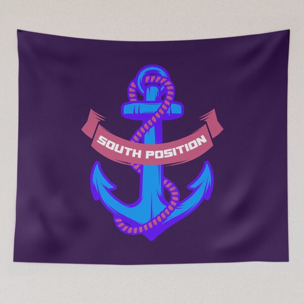 Item preview, South Position Salty Anchor Navy Blue designed and sold by Palteeshop.