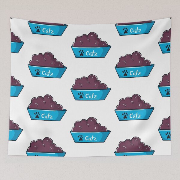 Item preview, Catz blue food bowl clipart designed and sold by Missing In Art.