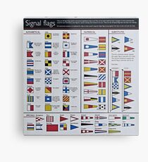 HMY Britannia Signal flags poster Metal Print