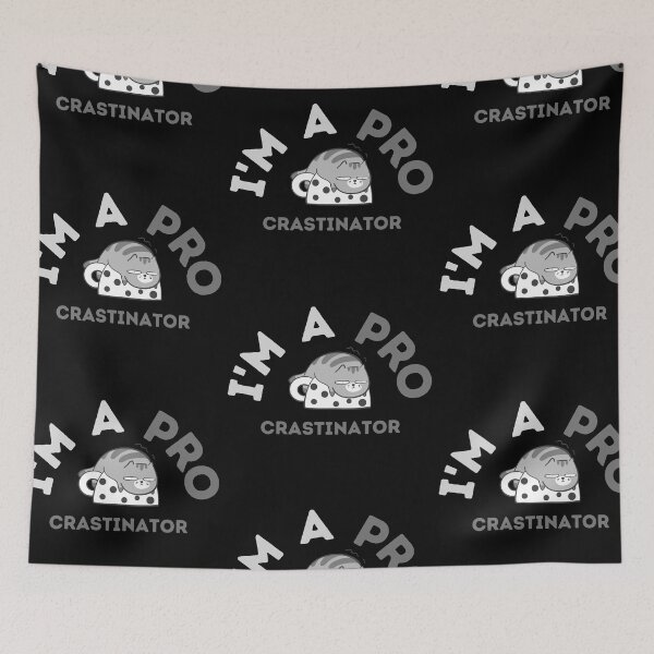 Item preview, I'm a Procrastinator Lazy Cat - Funny Motivational Design designed and sold by CreativNode.