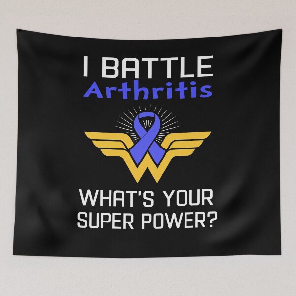 Item preview, I Battle Arthritis What's Your Super Power Support Arthritis Warrior Gifts  designed and sold by Sabfit.
