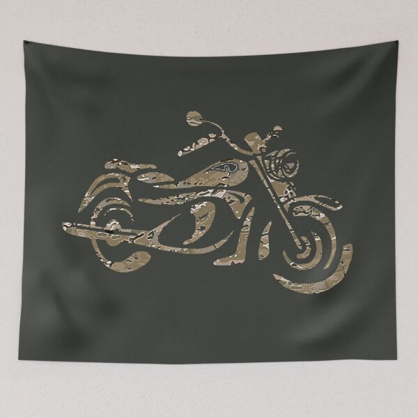 Item preview, MOTORCYCLE DESERT CAMO designed and sold by THE AMERICAN TEEVANGELIST.